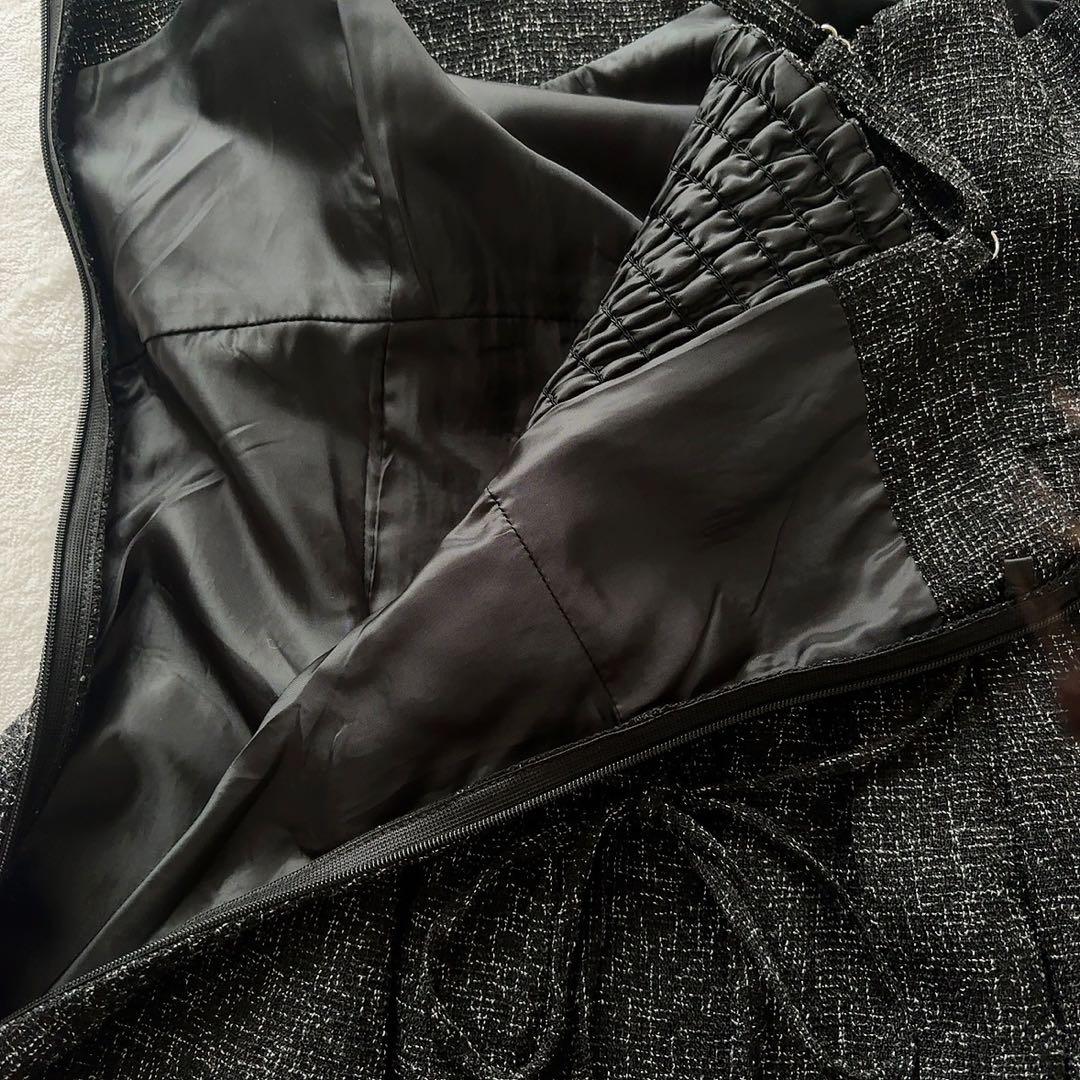 AND COUTURE 【WEB限定】横畔ニット＋ツイードミニワンピースセット