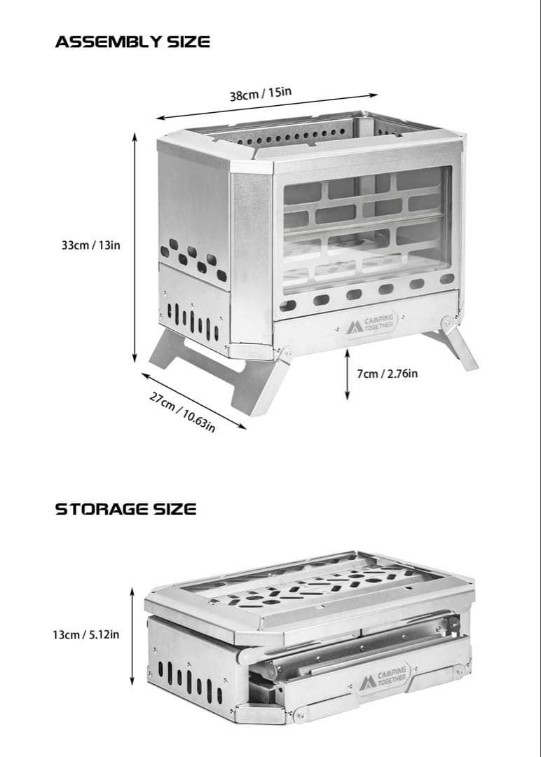 POMOLY x CAMPING TOGETHER焚き火台 ミョルニル チタン製