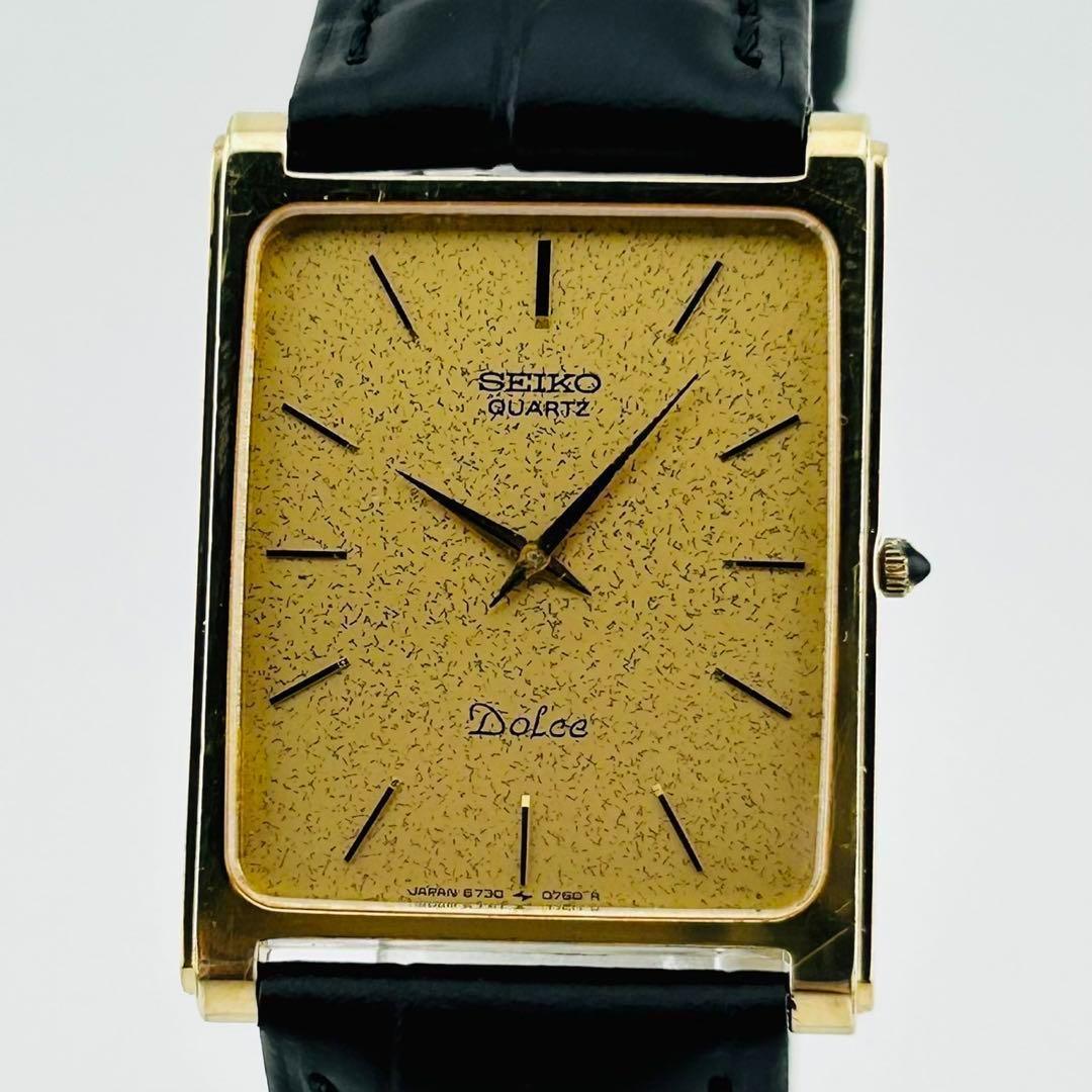 【希少/電池交換済】SEIKO DOLCE 腕時計　新品ベルト　クォーツ