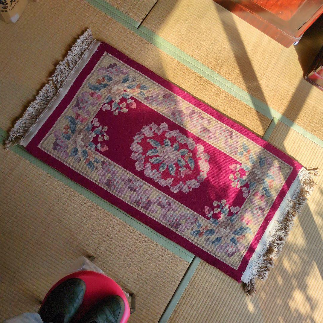 ★1/31まで 期間限定 値下げ！早いもの勝ち★緞通 段通 肉厚約2cm 絨毯