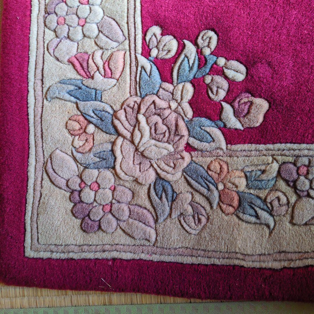 ★1/31まで 期間限定 値下げ！早いもの勝ち★緞通 段通 肉厚約2cm 絨毯