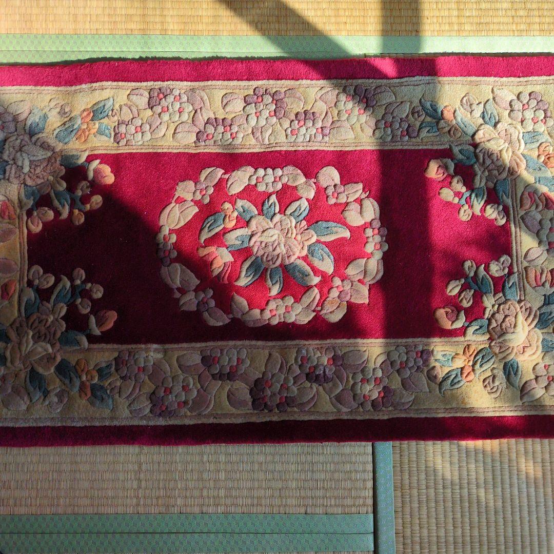 ★1/31まで 期間限定 値下げ！早いもの勝ち★緞通 段通 肉厚約2cm 絨毯