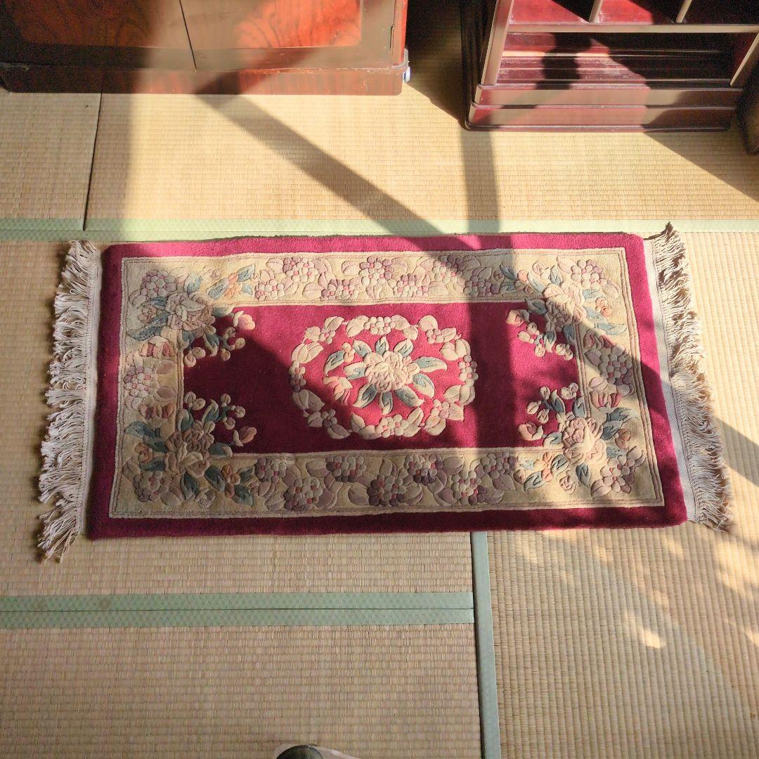 ★1/31まで 期間限定 値下げ！早いもの勝ち★緞通 段通 肉厚約2cm 絨毯