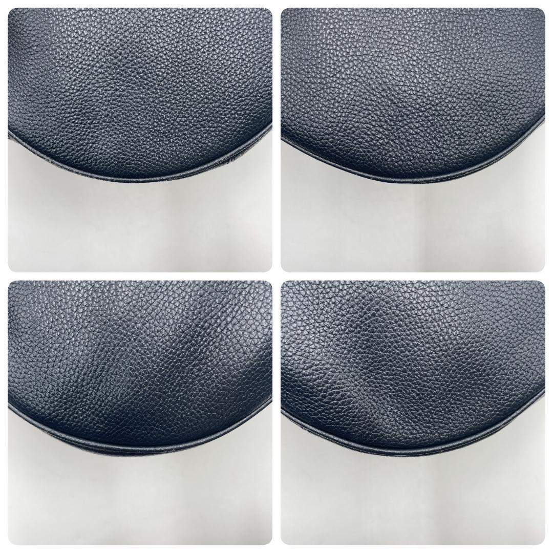 良品 COACH ショルダーバッグ レザー ブラック ホーボー 斜め掛け