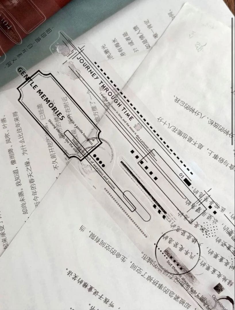 PET 旧印记 ダイカット加工 5cm×6m 海外マスキングテープ　英字