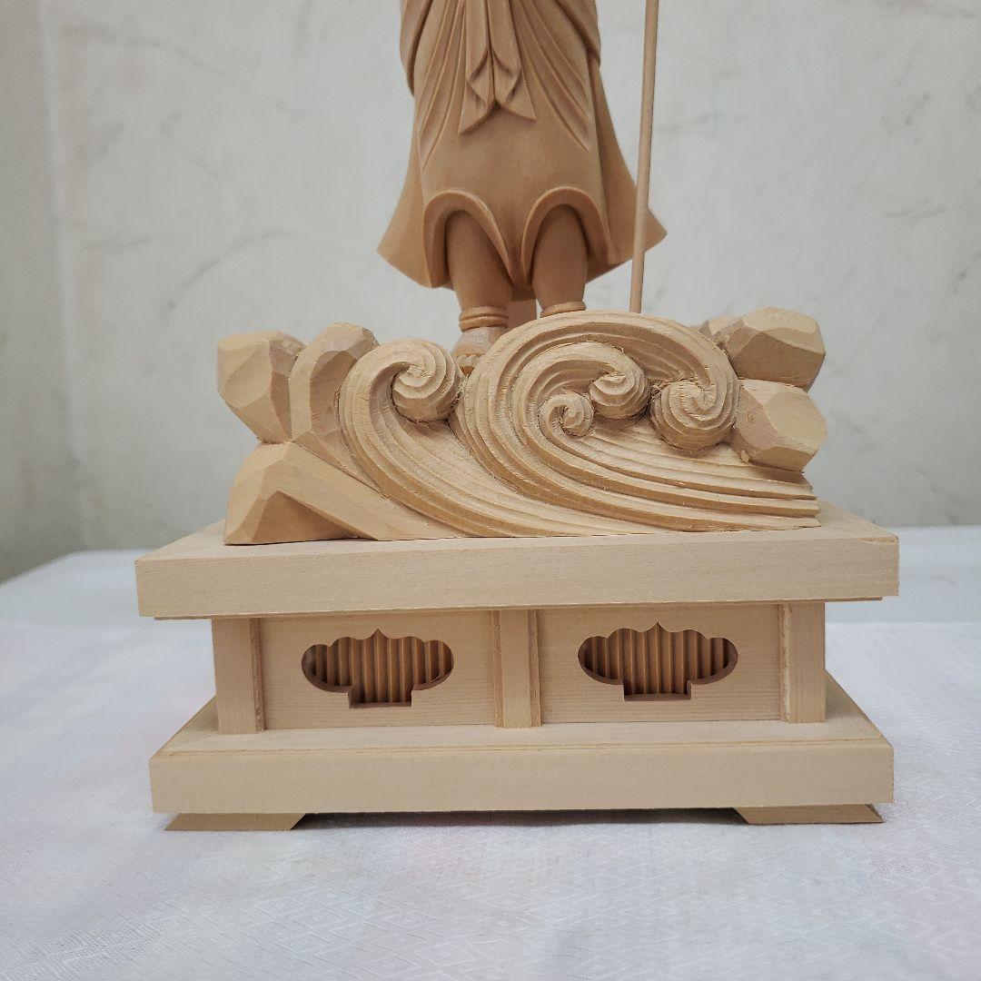 Ｂフライデー蔵出し特価仏像★ヒバ材 三宝荒神像6寸★全高 約35cm