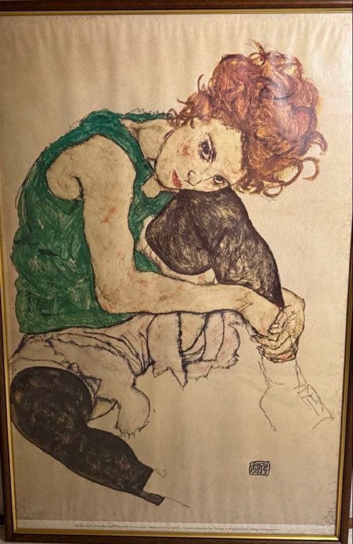 額縁 Egon Schiele vintage poster