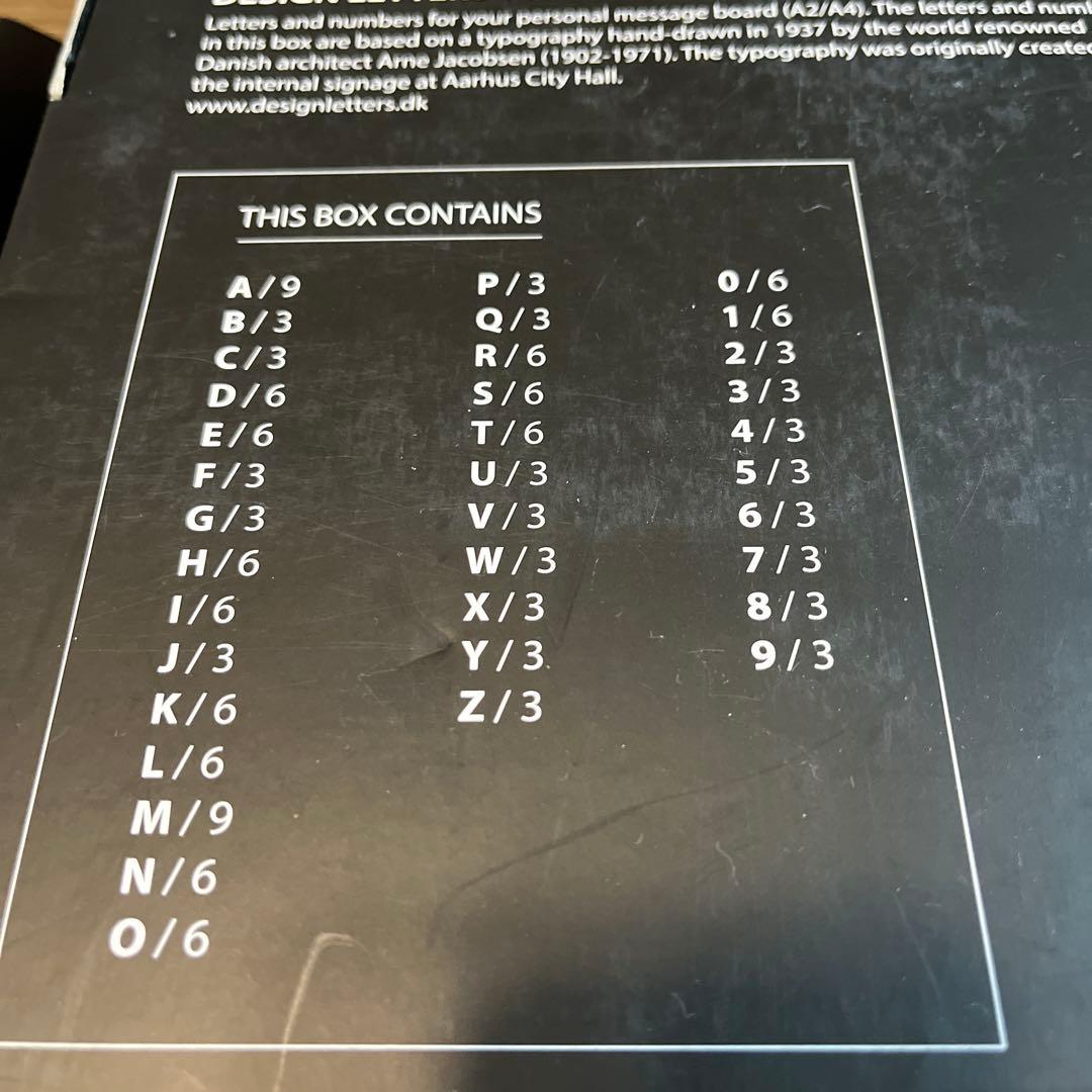 Design lettersアルネヤコブセン WORDSアルファベットとナンバー
