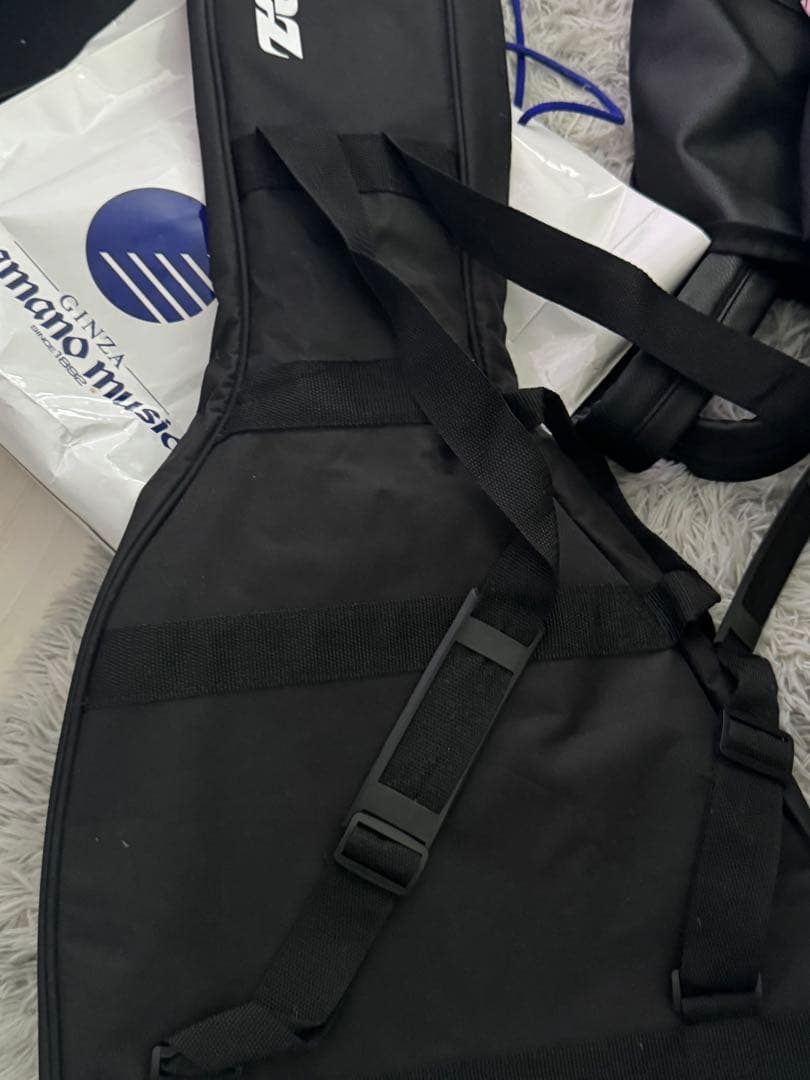 レッドエレキギターとギターケース