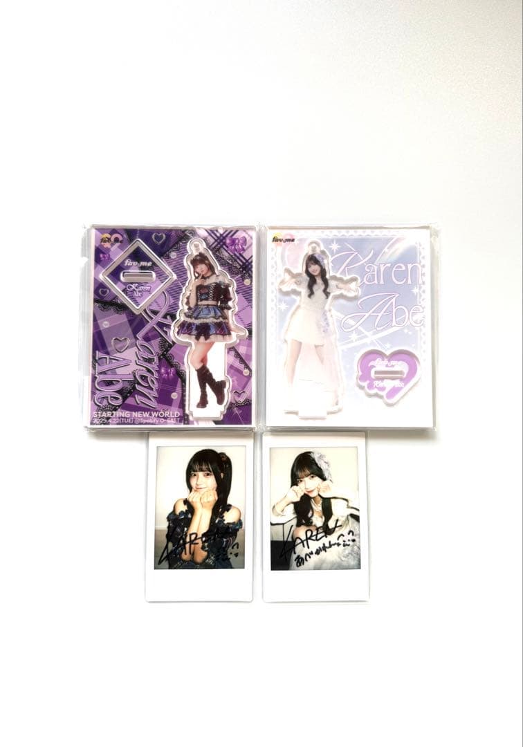 fav me 阿部かれん アクスタ&直筆サイン入りチェキセット