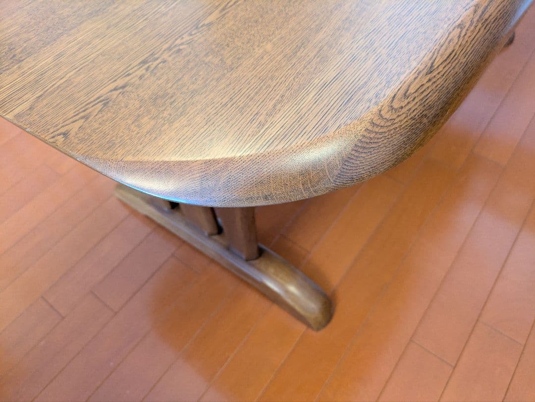 美品　旧大塚家具 木製オーバルダイニングテーブル 165×90×70 cm