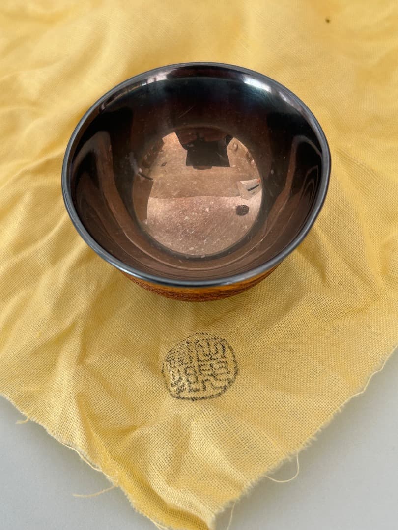 盃 (木地に純銀内張) ３客　打物師 鉄邦作