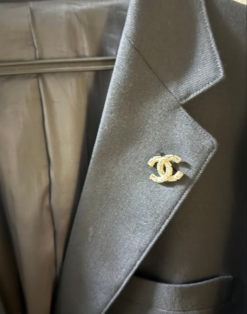 CHANEL ダブルCロゴ ブローチ ゴールド