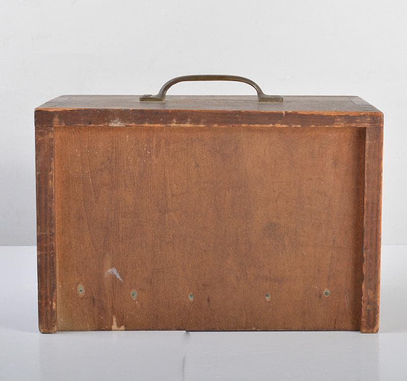 中国　竹嵌　骨牌　背竹牌　麻雀牌　箱付　V　8696