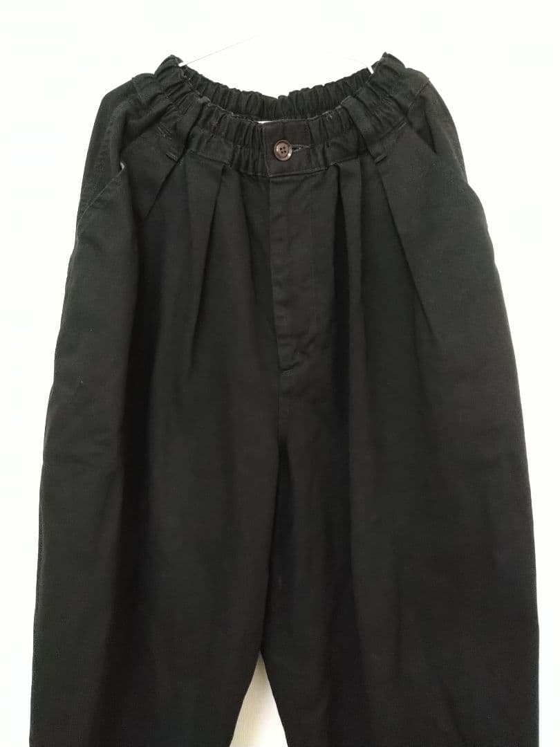 【fuku様】HARVESTY コットンチノ サーカスパンツ ブラック サイズ0