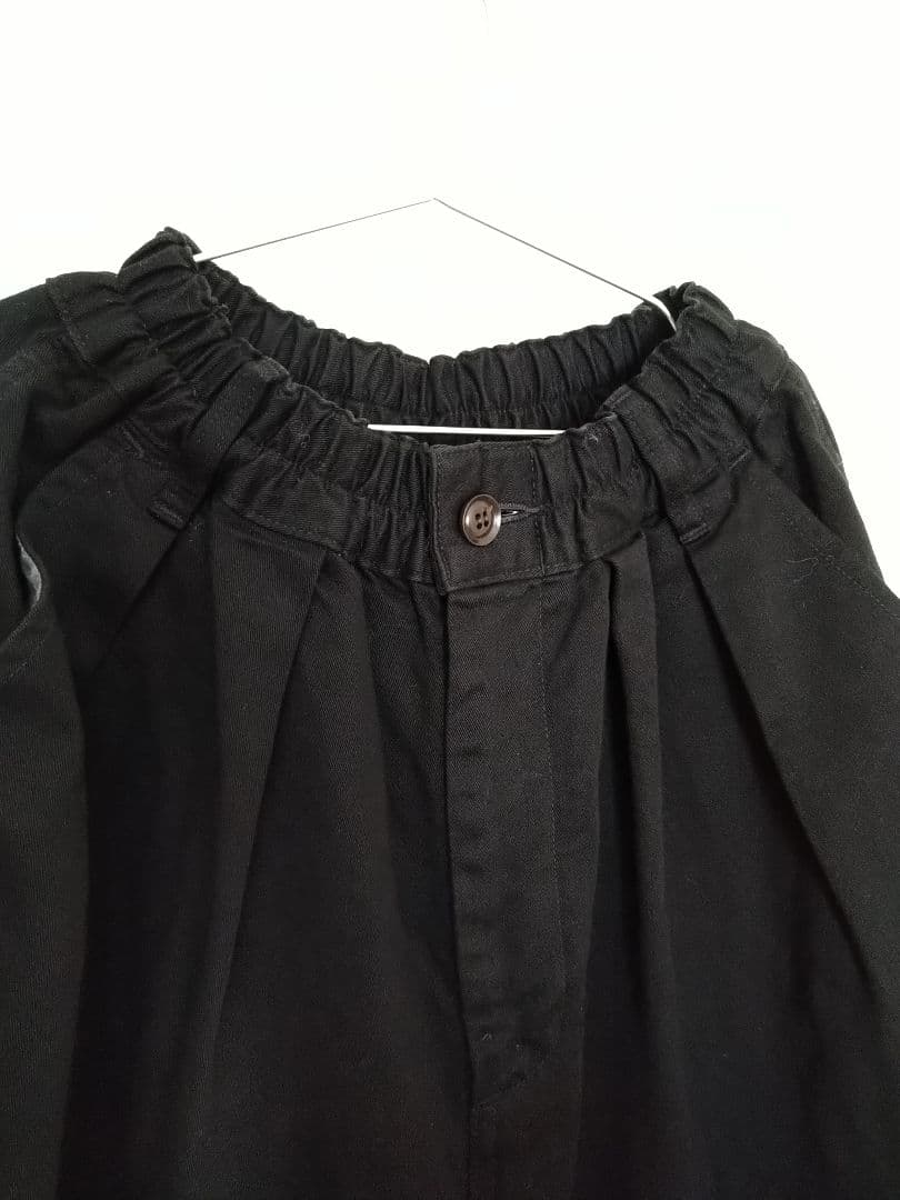 【fuku様】HARVESTY コットンチノ サーカスパンツ ブラック サイズ0
