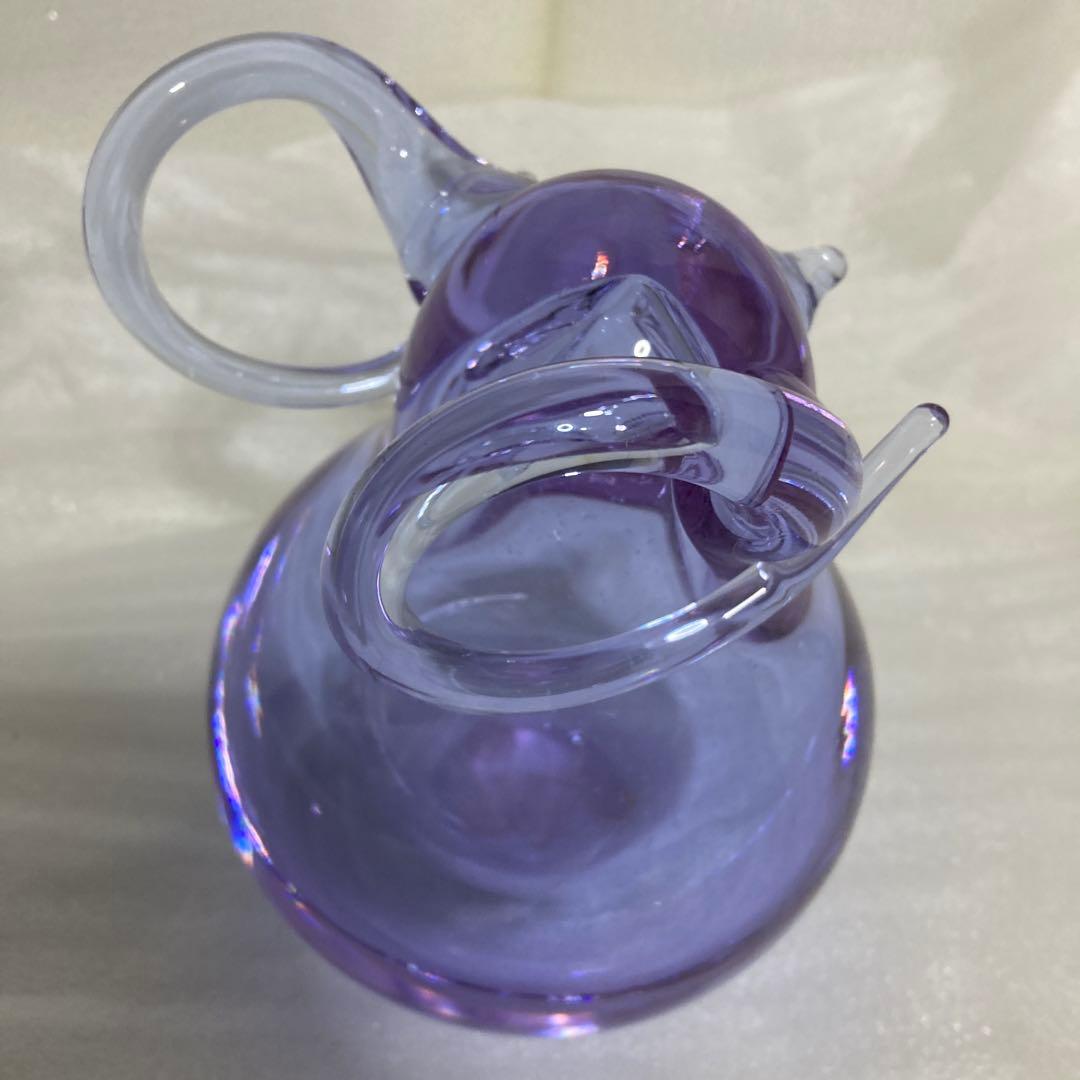 Iwatzu Glass 手作り紫色ガラス 6-057着払いでお願いします。