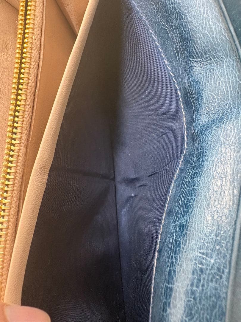 PRADA プラダ 長財布 レザー ブルー 箱付き 正規品　ヴィンテージ