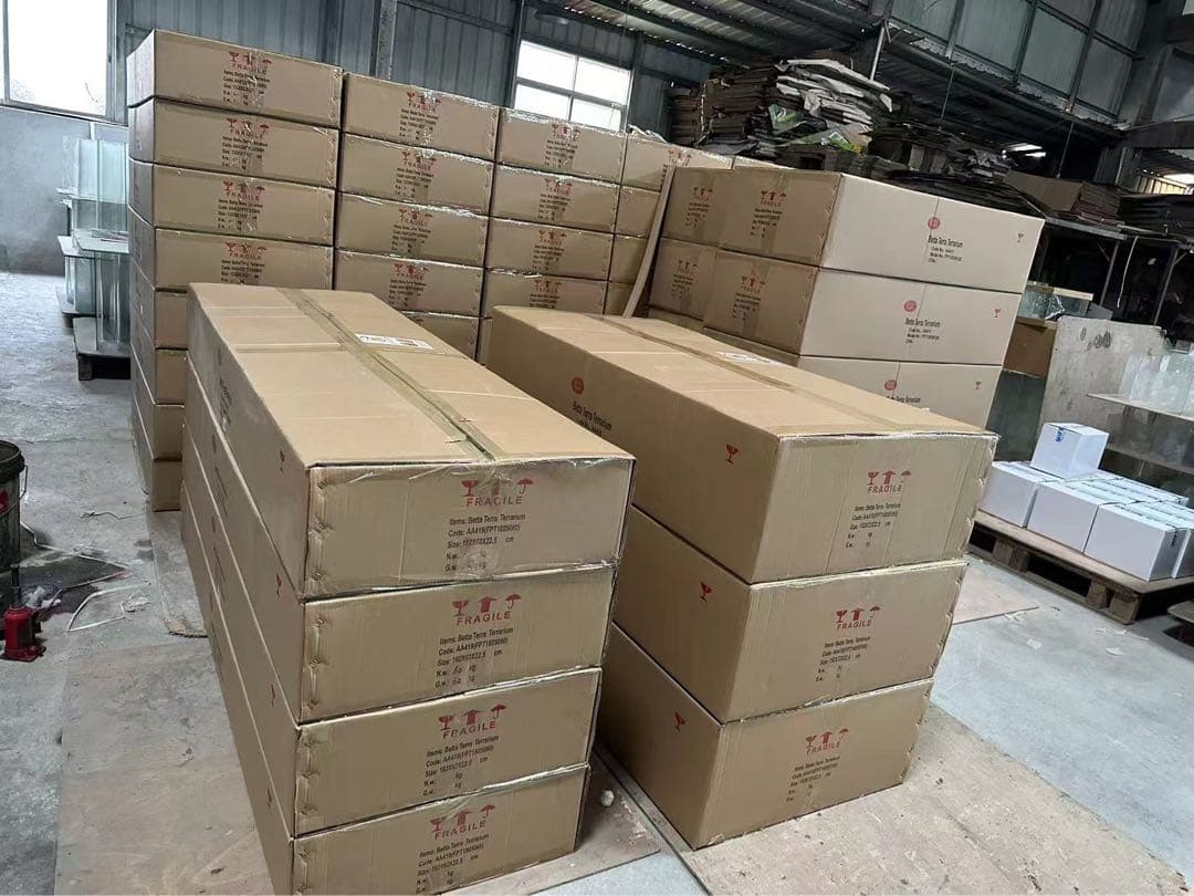 自社製組み立て式爬虫類両生類ケージガラス飼育ケージ60x30x30cm引取り可