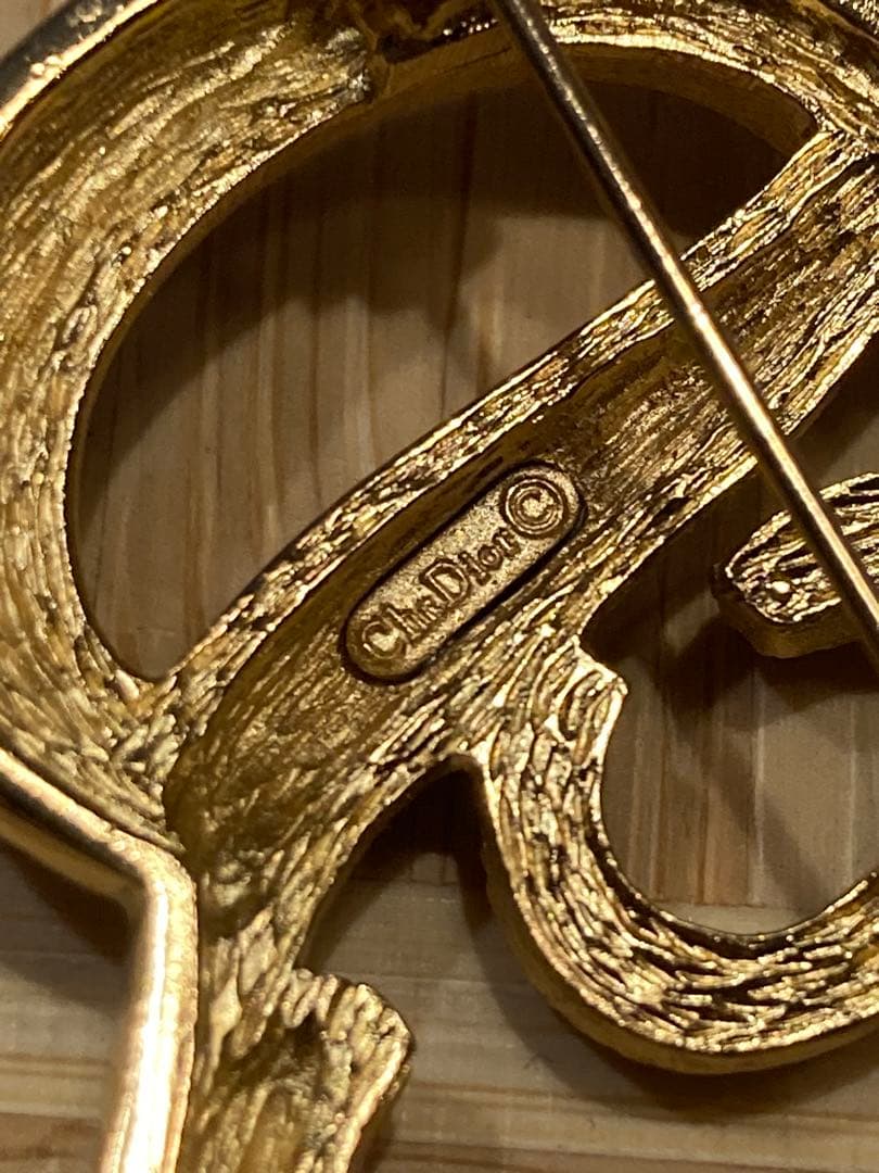 Christian Dior CDロゴ ゴールドブローチ ビンテージ ディオール