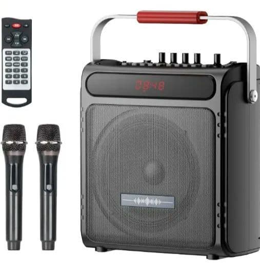 Moon  スピーカーセット カラオケセット マイク２本