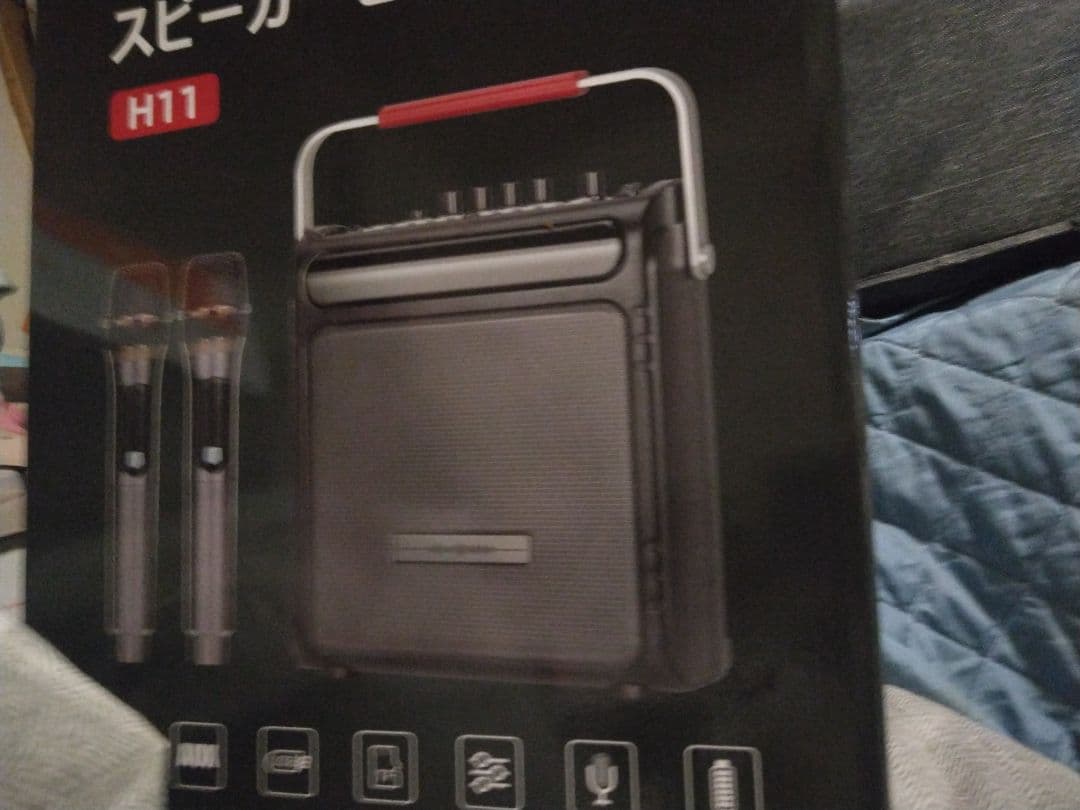 Moon  スピーカーセット カラオケセット マイク２本