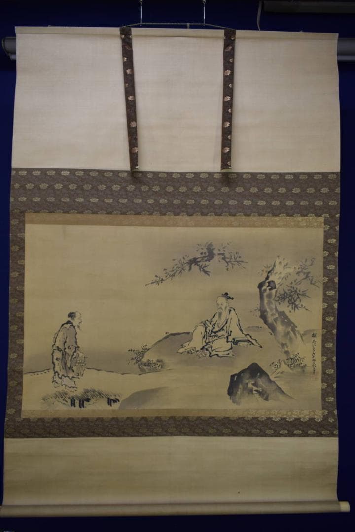 模写/狩野探幽/人物図/大幅/布袋屋掛軸HG-755