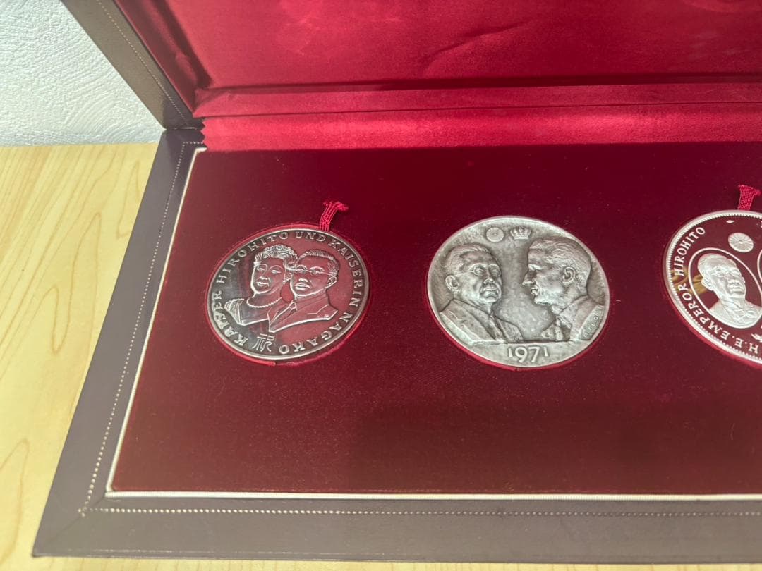 【純銀製】天皇皇后両陛下御外遊記念メダル　4点セット