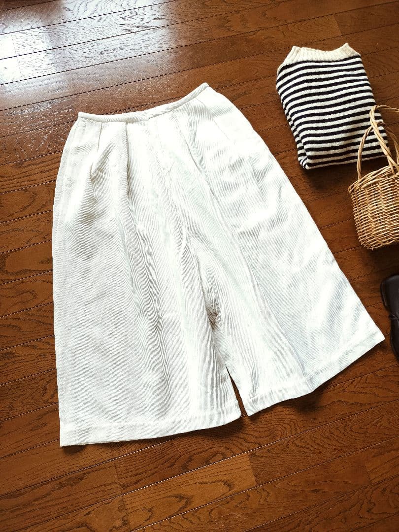 美品ゴーシュ【定価3.8万】リネンコットンカルゼタックパンツ