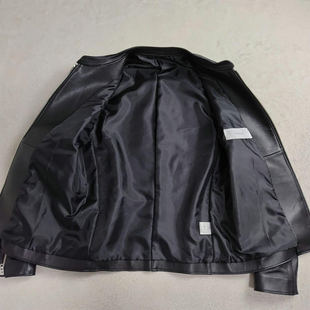 ✨極美品✨リドム シングルライダース ジャケット M ラムレザー 黒 本革