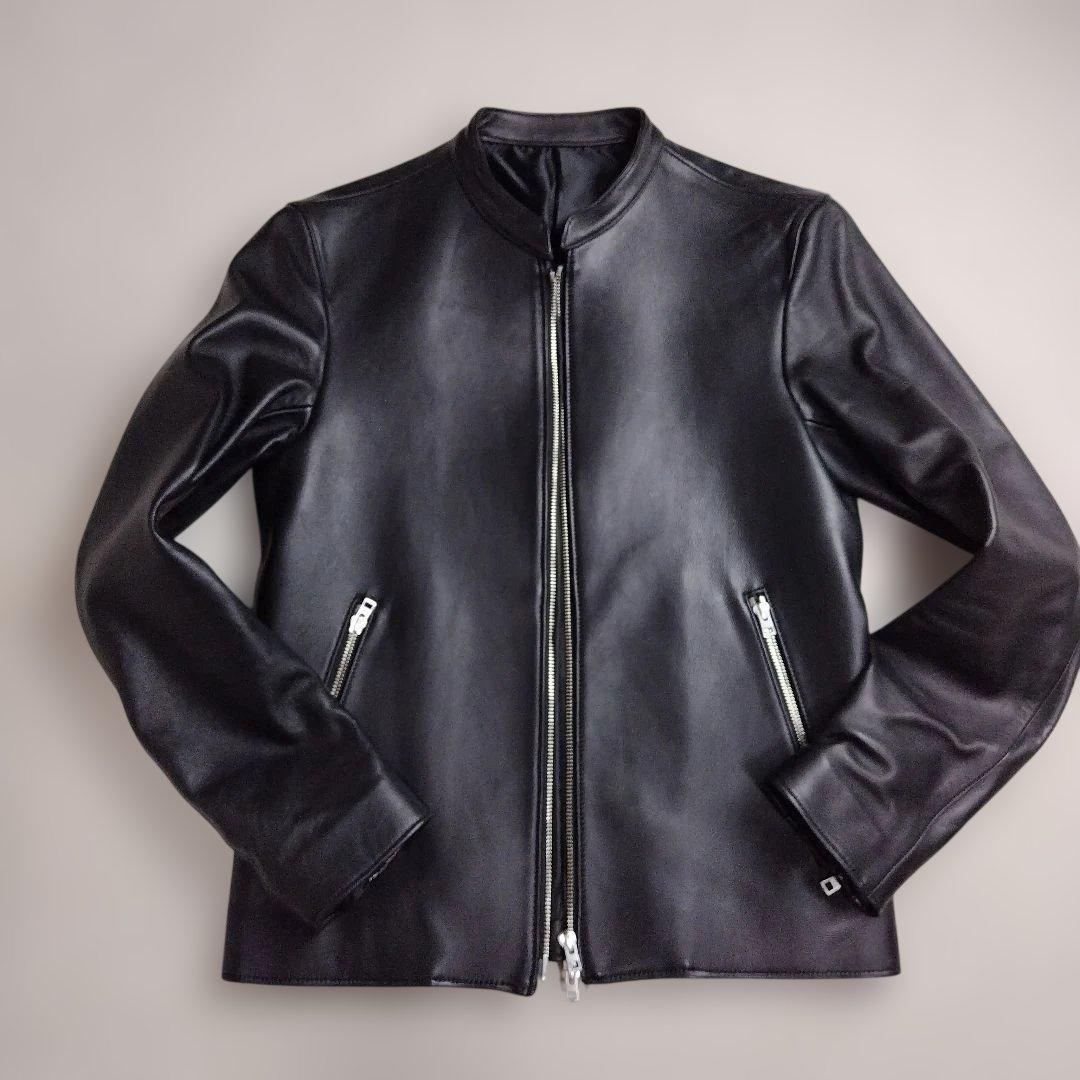 ✨極美品✨リドム シングルライダース ジャケット M ラムレザー 黒 本革