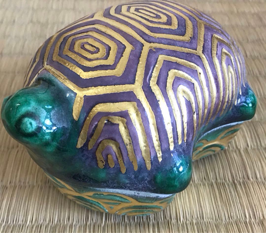 茶道具　香合　分銅亀香合　瑞山作　共箱　S149KG