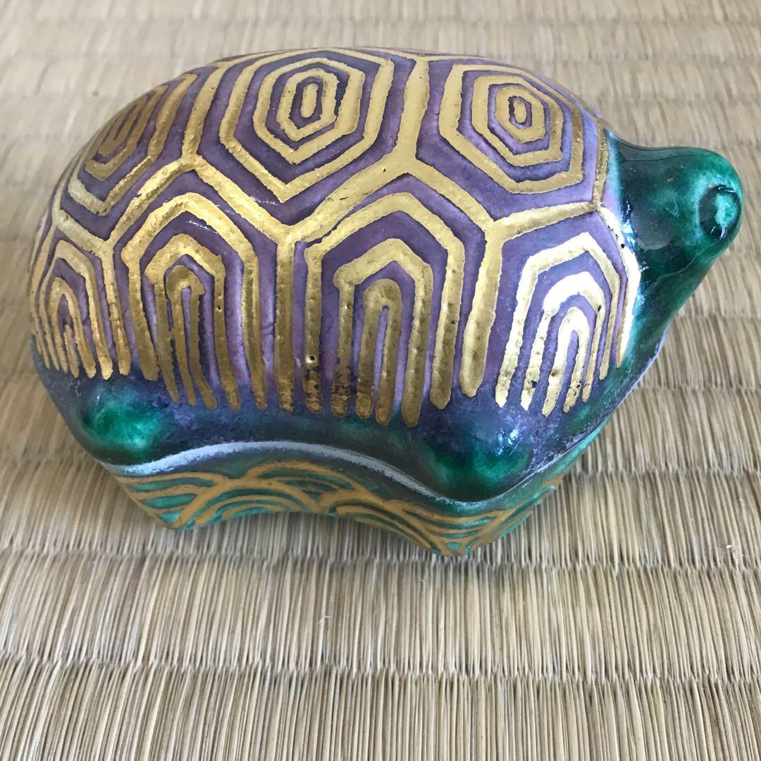 茶道具　香合　分銅亀香合　瑞山作　共箱　S149KG