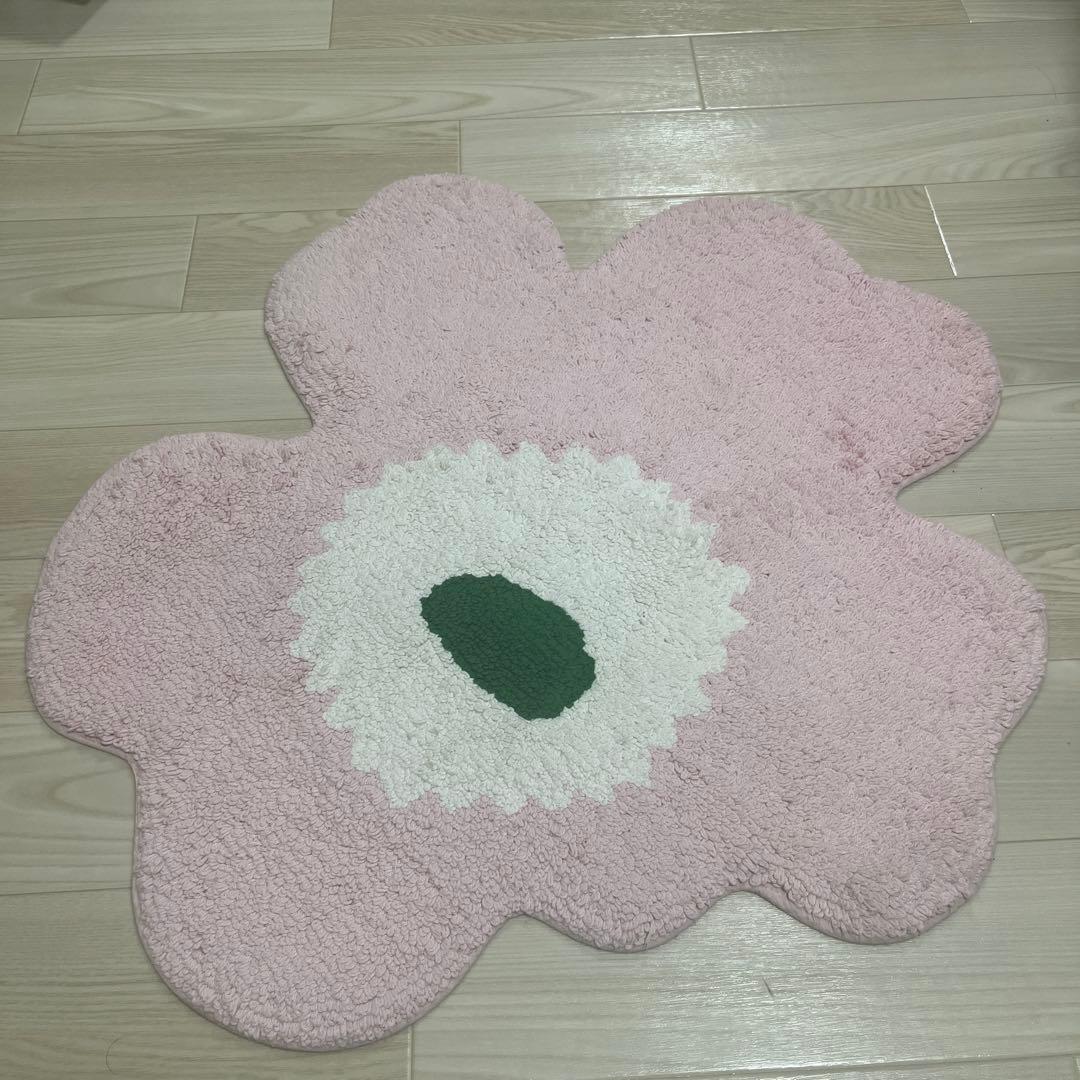 marimekko マリメッコ フラワー型 フロアマット ピンク 正規品