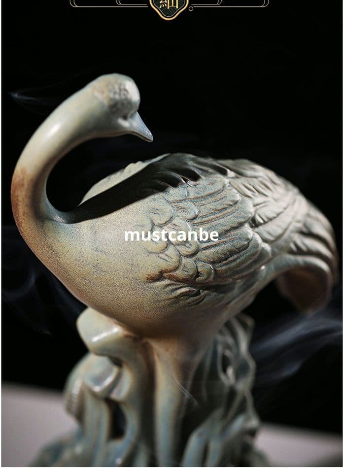 香炉 陶磁器 鶴香炉 室内 書斎 茶室禅香り炉 装飾品 工芸品 置物