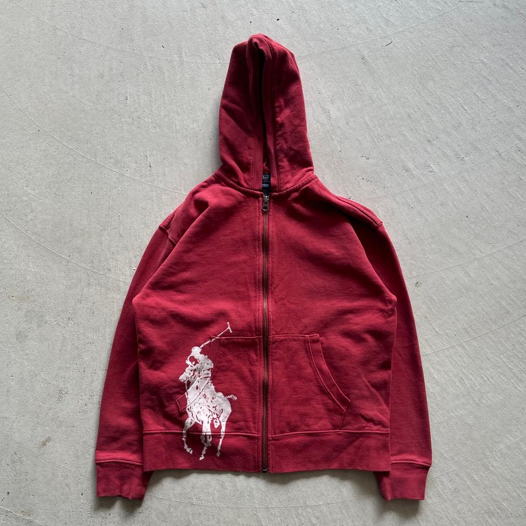 90s polo by ralph lauren ジップパーカー ビックポニー