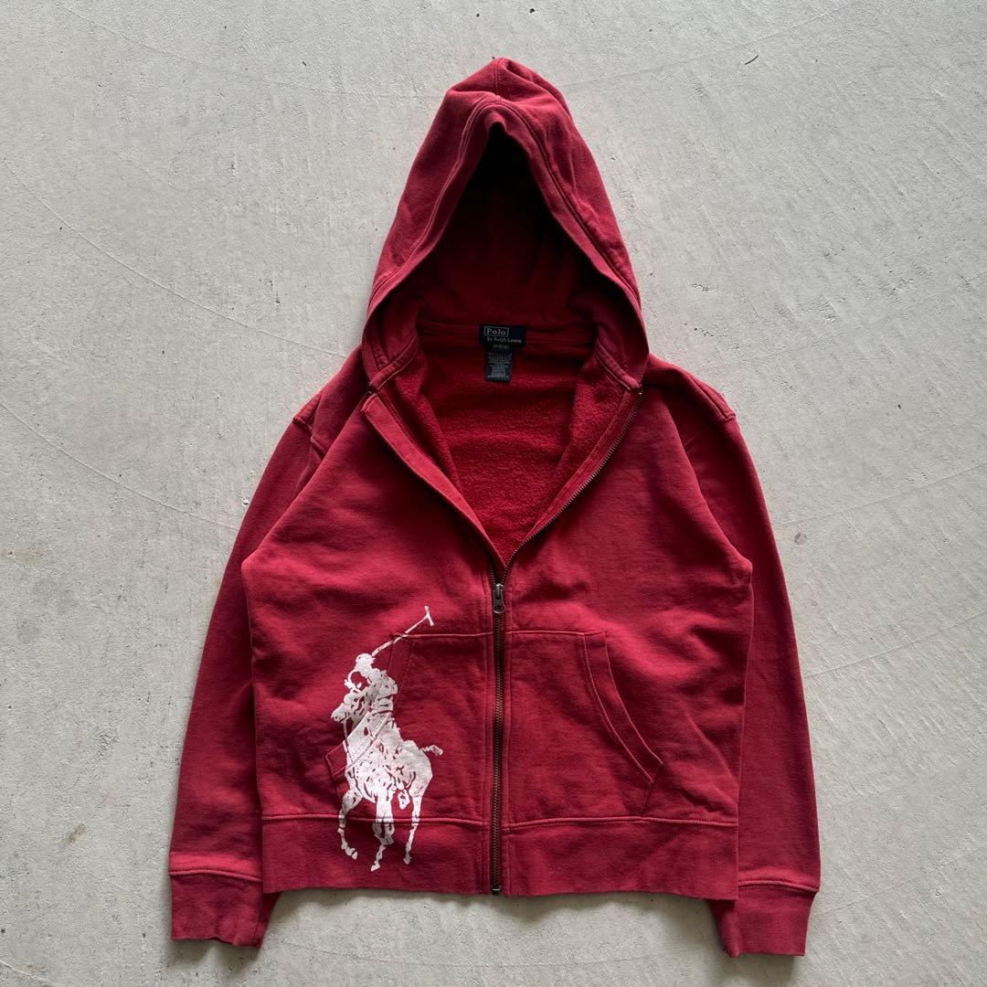 90s polo by ralph lauren ジップパーカー ビックポニー