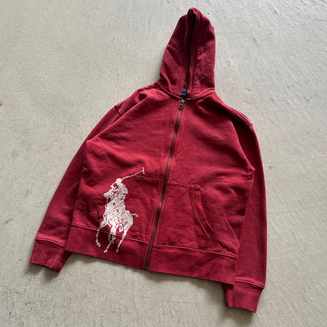 90s polo by ralph lauren ジップパーカー ビックポニー