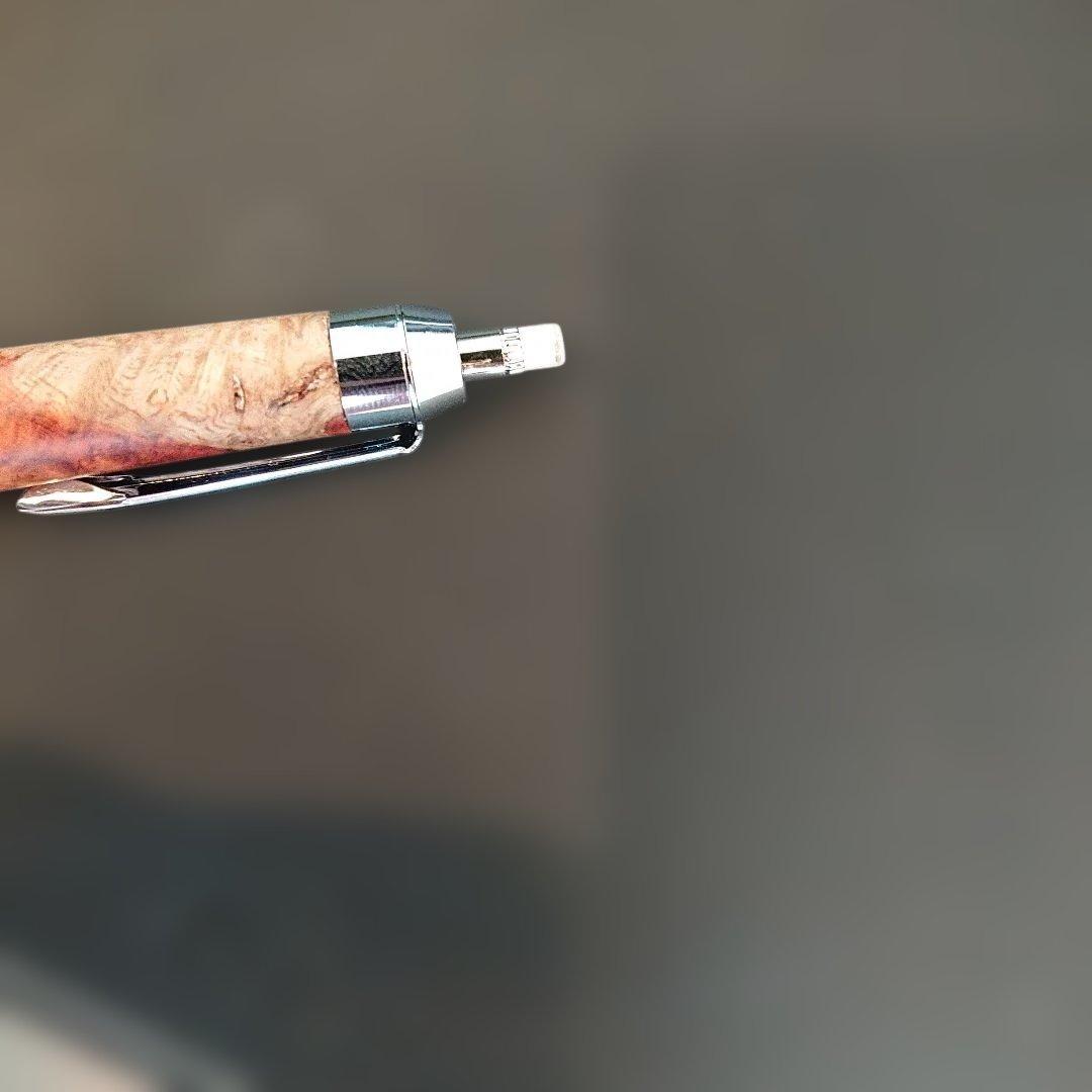 富士瘤クラフト 花梨紅白(アンボイナバール) シャープペン