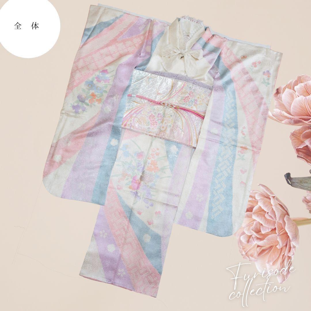 振袖フルセット　洋風ニュアンスコーデ　成人式　卒業式