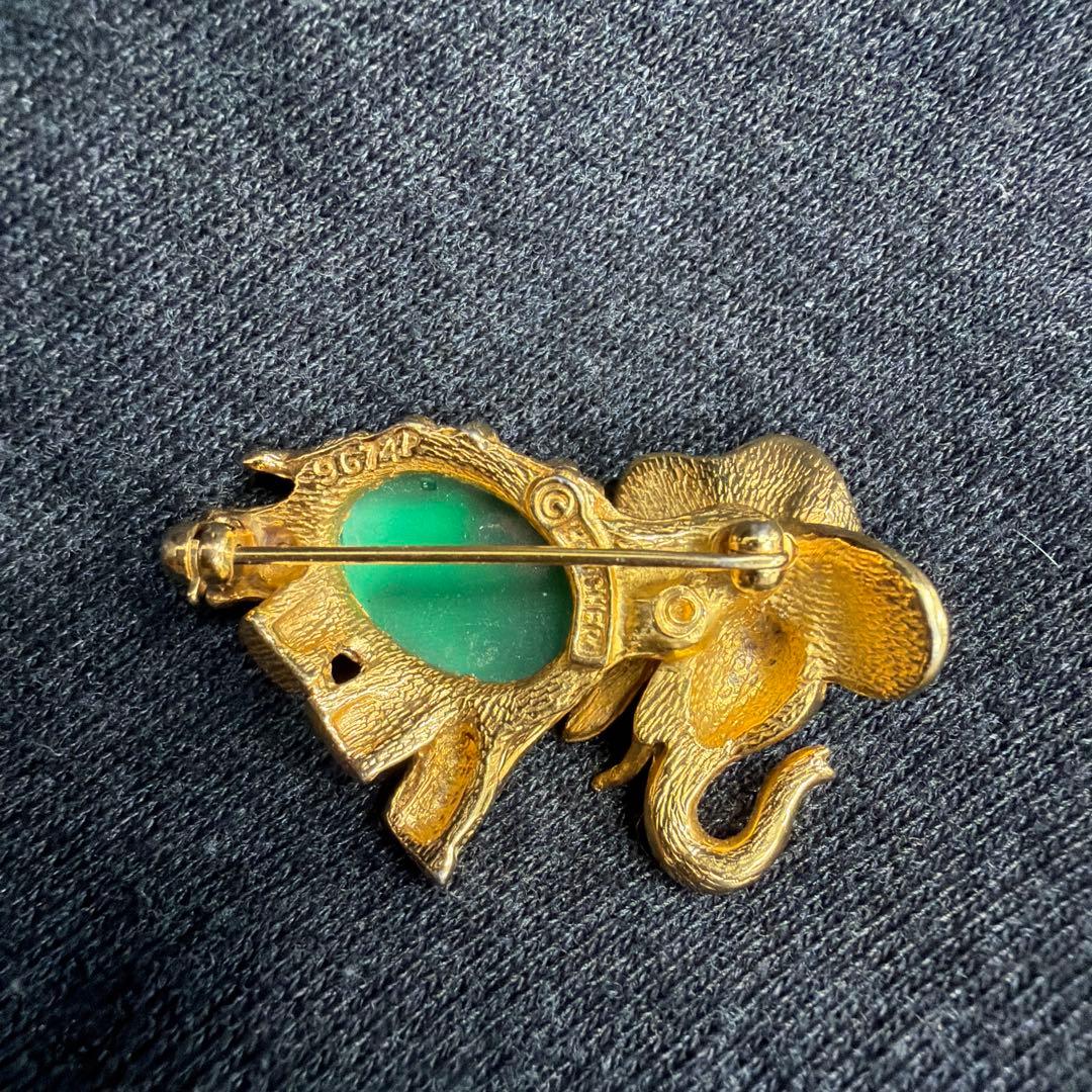 【希少】Boucherブーシェ　象　ブローチ ヴィンテージ ゴールド