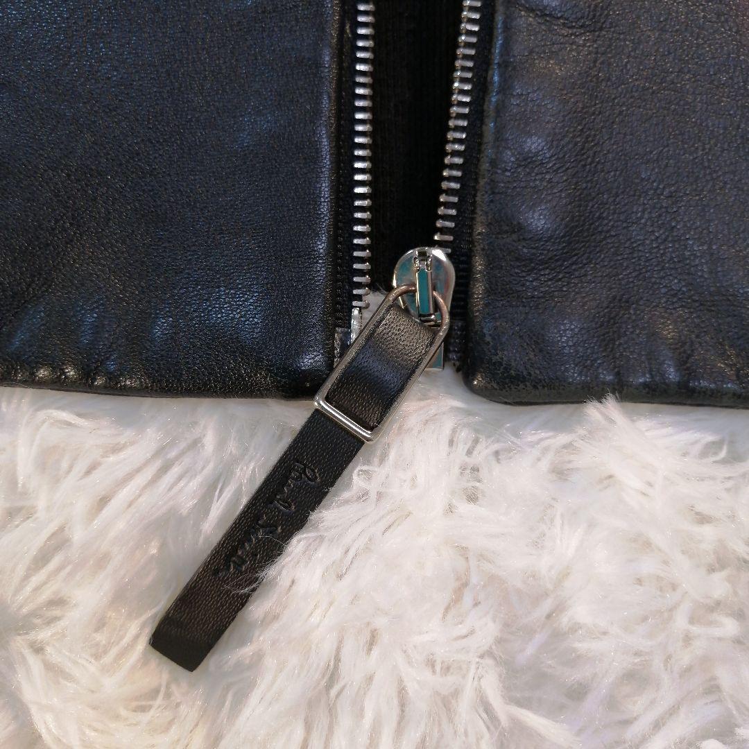 Paul Smith リブ ラムレザー ジャケット ブルゾン サイズL 羊革