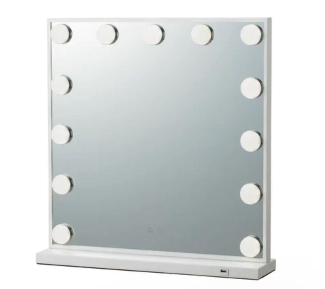 フランフラン　エルドラド　ハリウッドミラー　ホワイト　女優ミラー　卓上