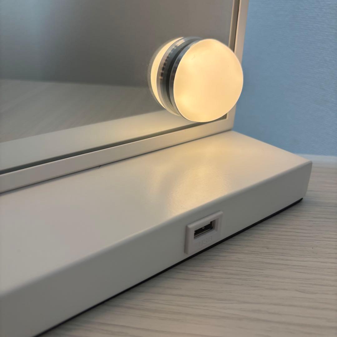 フランフラン　エルドラド　ハリウッドミラー　ホワイト　女優ミラー　卓上