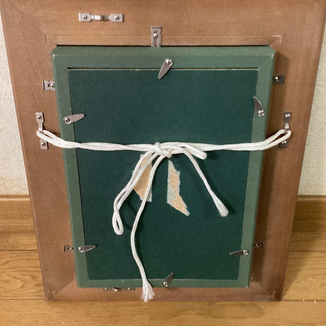 油彩画　　　作者不詳　　《　婦人像　》　　木枠額装　　肉筆画