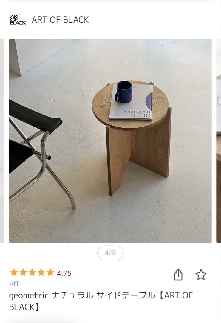 ART OF BLACK geometric サイドテーブル