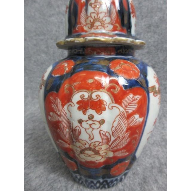 古伊万里染錦草花文沈香壷 [B28161]