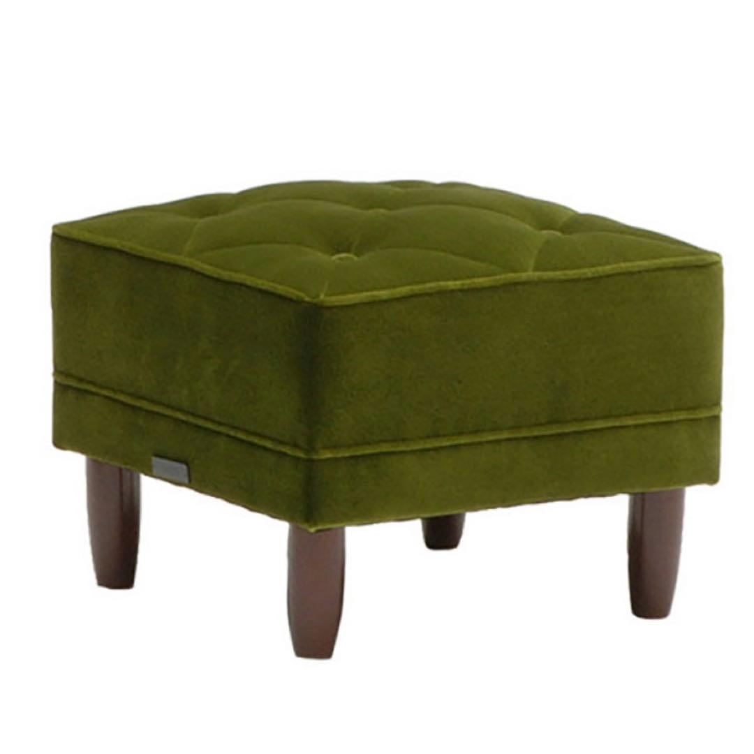 美品 値下げ【カリモク60】オットマン X36206 モケットグリーン