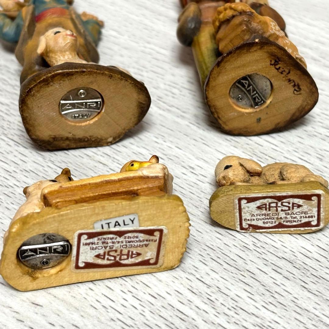 アンリ　人形　木製　クリスマス　置物