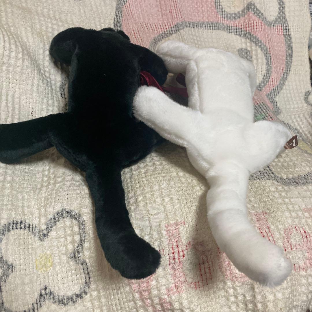 モンスイユ　ララ　黒猫＆白猫　ぬいぐるみ　中古品　バラ売り不可